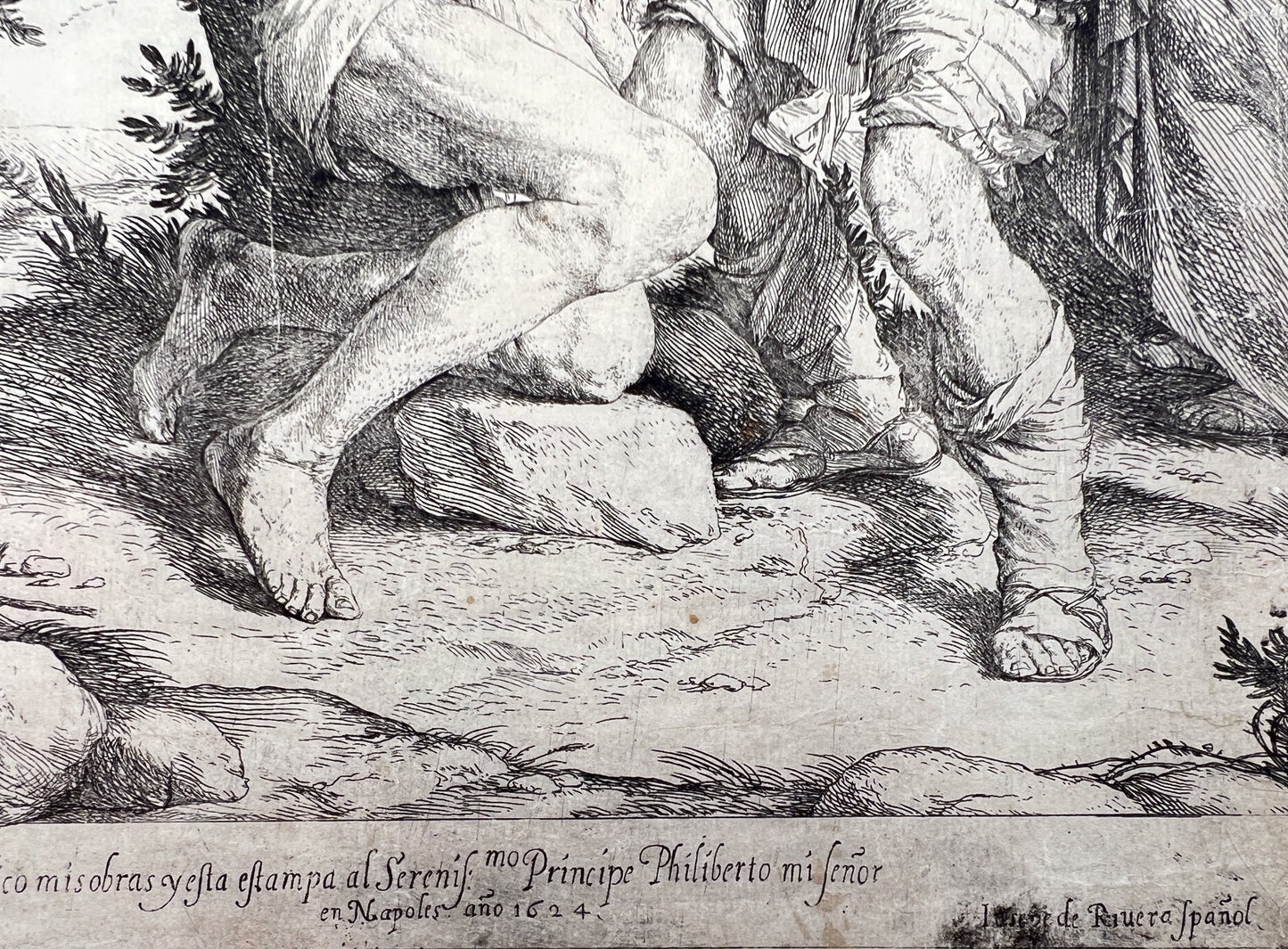 Antique Religious Print - The Martyrdom of Saint Bartholomew - Jusepe de Ribera
