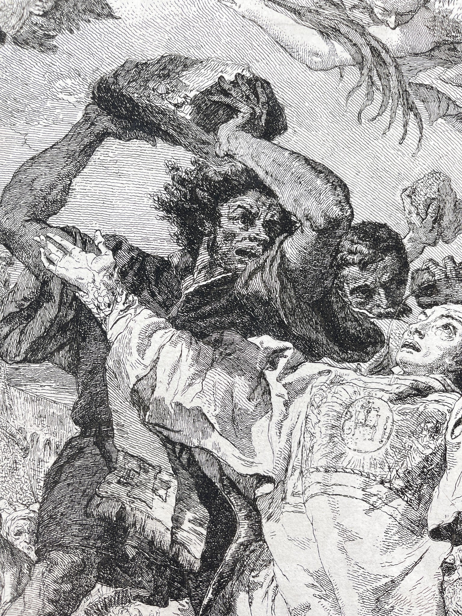 Antique Print - Giovanni Domenico Tiepolo - The Stoning of Saint Stephen - Dahlströms Fine Art
