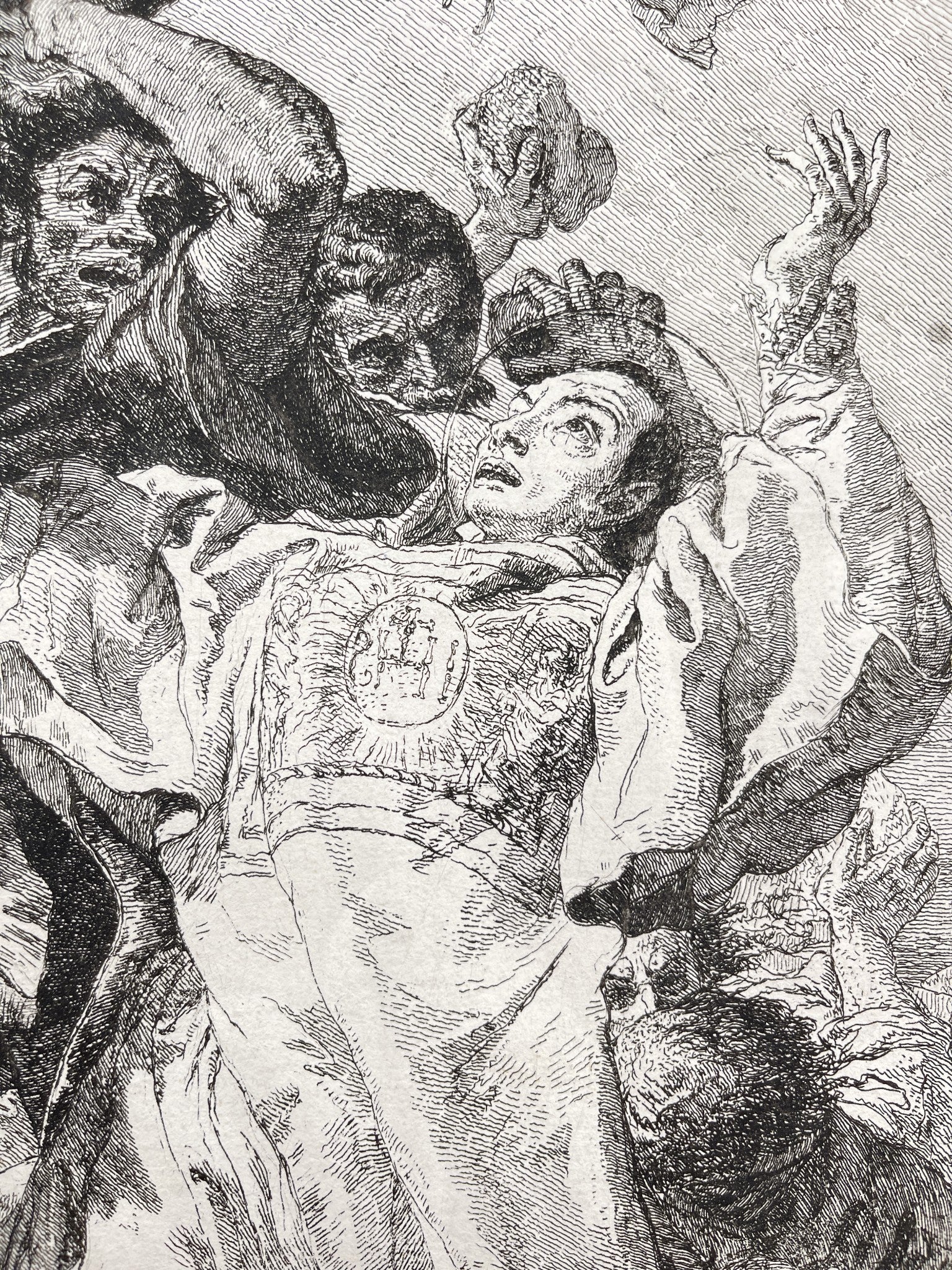 Antique Print - Giovanni Domenico Tiepolo - The Stoning of Saint Stephen - Dahlströms Fine Art