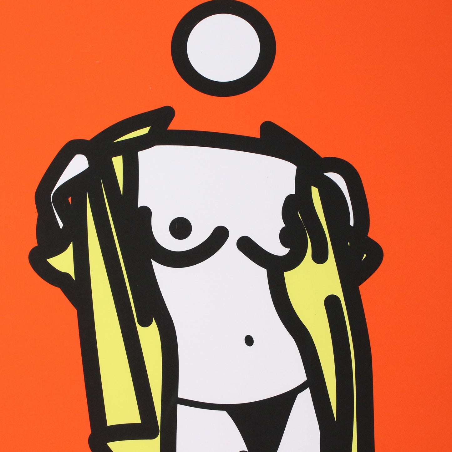Julian Opie Woman Taking Off Man's Shirt color screen print 2003 Nudes - Dahlströms Fine Art