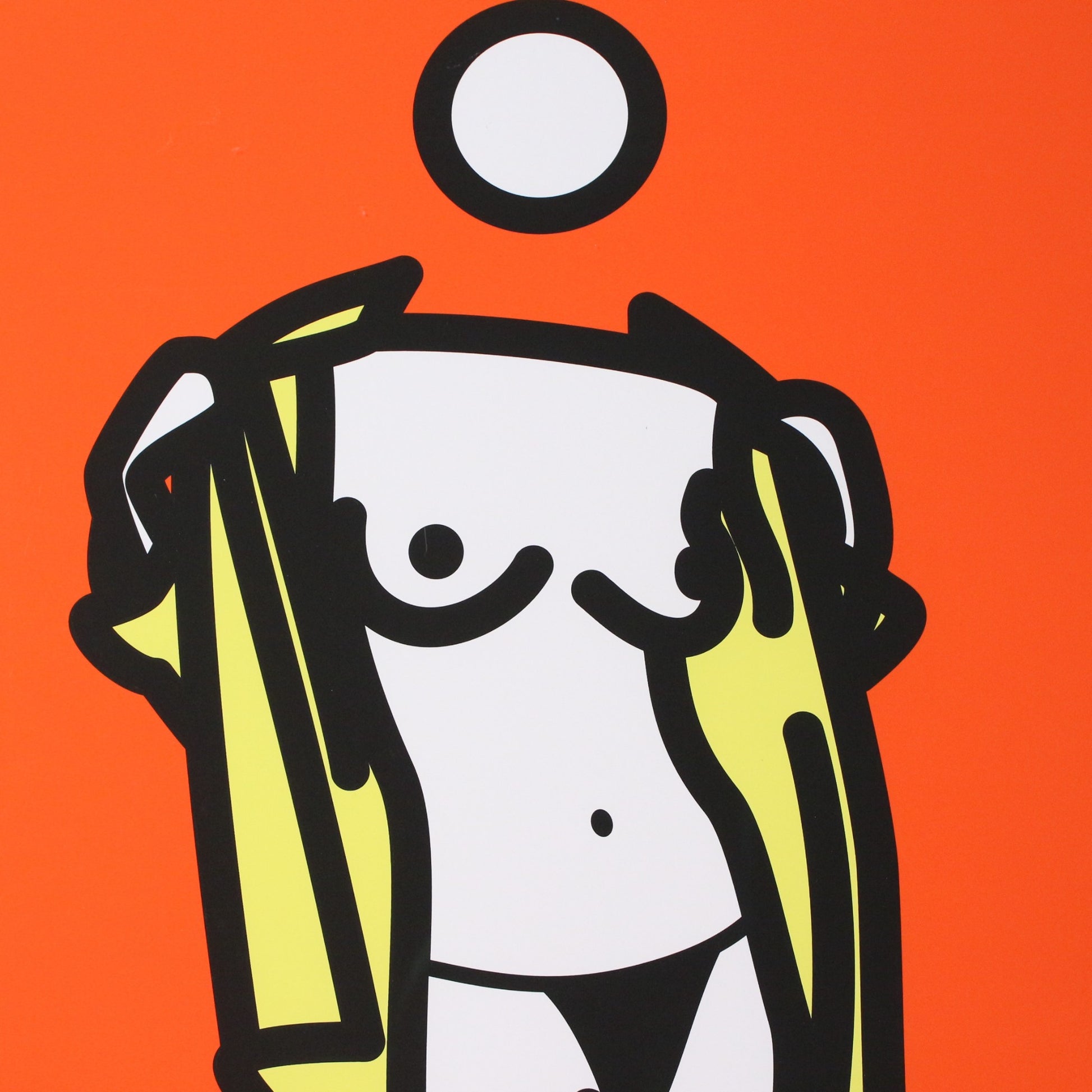 Julian Opie Woman Taking Off Man's Shirt color screen print 2003 Nudes - Dahlströms Fine Art